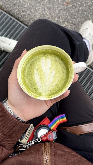 matcha latte  at quartier.west in Klagenfurt