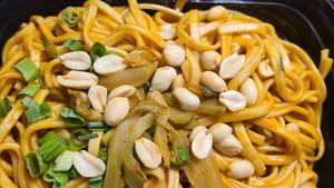 Spicy Dry Noodles  at Petals of a Peony in Cordova