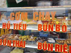 Vegan food stall at Chieu Thao in Ho Chi Minh City
