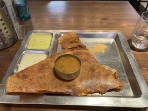 Vegan Masala Dhosa  at Saravana Bhavan in Frankfurt