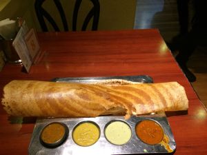 Paper masala dosa at Saravana Bhavan in Frankfurt