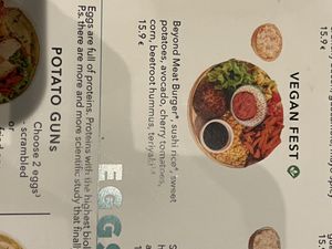 Menu option  at Zero in Naples