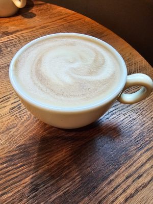 Oatmilk cappuccino at Müller & Egerer Bäckerei Konditorei - Domsheide  in Bremen