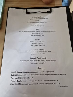 Menu at Shako Mako Cafe in Norwich