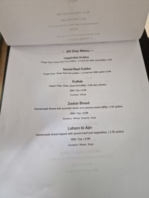 Menu at Shako Mako Cafe in Norwich