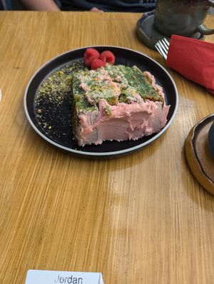 Rose and Pistachio cake! at Shako Mako Cafe in Norwich