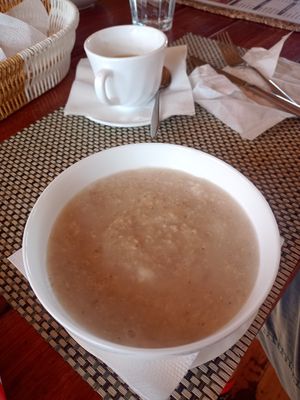Oatmeal with water at Nebesa Guest House in Chimgan