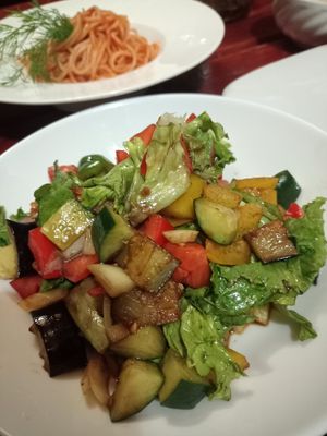 Georgian salad at Nebesa Guest House in Chimgan