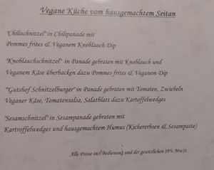 Vegan Schnitzels at Schwaibacher Hof in Bad Birnbach