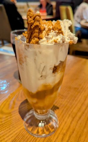 Biscoff Sunday with vegan ice cream at Bagle Brook - Beefeater in Port Talbot