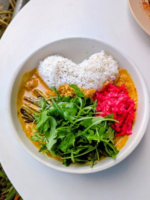 Coconut Curry + Sauteed Veggies at ALO Cafe Hawaii -SALT in Honolulu