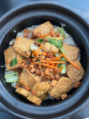 Shacha Tofu Claypot Rice RM8.80 at Four Seasons Vegetarian in Kuching