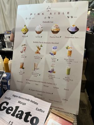 Mostly oat based vegan offerings!  at Pink Aisle in East London