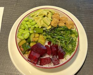 Vegan poke and vegan ramen  at Quick China in Nevsehir