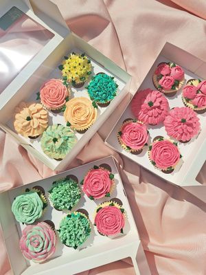 Floral cupcakes at Vegan Cakes By Angel - No Storefront in Herne Bay