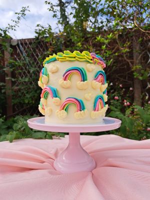 Rainbow birthday cake  at Vegan Cakes By Angel - No Storefront in Herne Bay