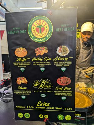 Menu at The Jollof Man - Food Stall in East London