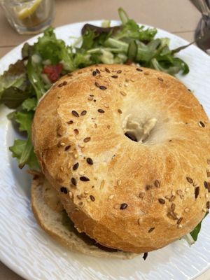 Vegan bagel  at Choopy's in Antibes