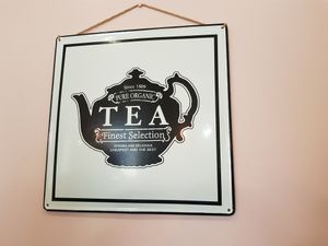 Cafe deco at Choopy's in Antibes