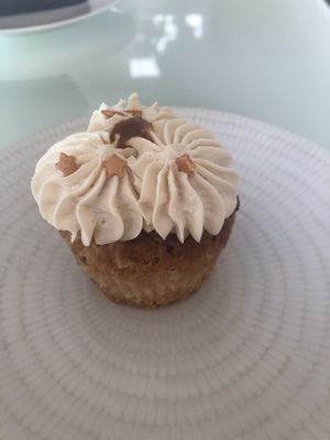 Vegan salted butter caramel cupcake  at Choopy's in Antibes