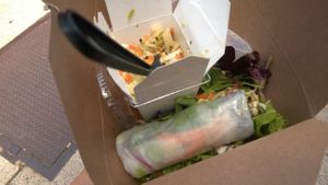 I ordered the BBQ spring rolls and thai slaw. Both vegan and fabulous! The sauces for the spring rolls were out of this world.  at Citizen in Richmond