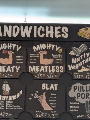 Mighty Meatless all vegan at Old World Deli in Corvallis