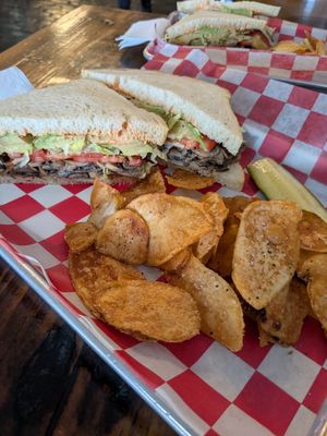 The mushrooms were the best part. On sliced french at Old World Deli in Corvallis