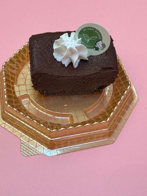 Chocolate cake at Character Food Court in Tokyo