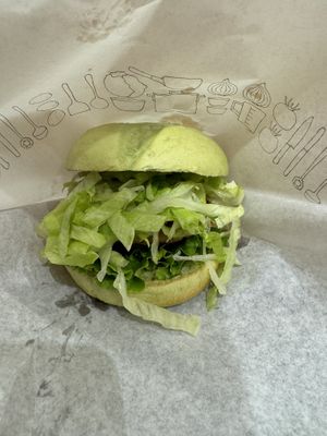 MOS Plant-Based Burger.  at Mos Burger - Kintetsu Toji Station in Kyoto