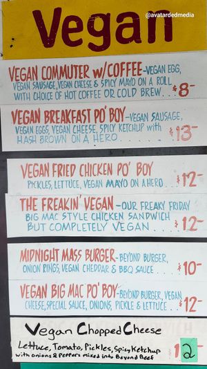 OUR VEGAN MENU at Comfortland in Astoria