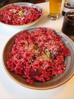 Pasta with tomatoe Pesto at Tines Nudelküche in Stralsund