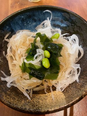 Daikon Salad - Freshly grated japanese salad served with seaweed and yuzu dressing at Yuzu in Manchester