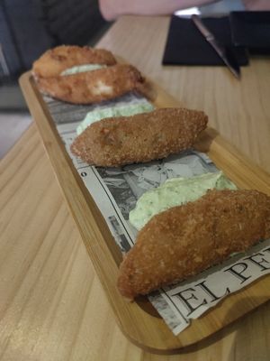Croquetas sabor marisco y setas at MEZZE in Granada