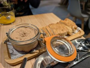 Walnut pate with focaccia at MEZZE in Granada