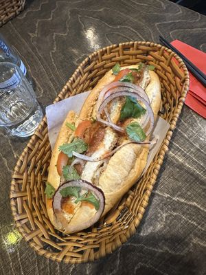 Sandwich with veggies and crispy tofu   at Mom's - Vegan Cooking in Berlin