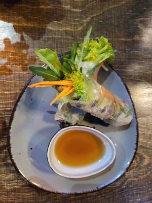 Spring rolls with king oysters at Mom's - Vegan Cooking in Berlin