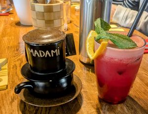 Vietnamese coffee and juice at Mom's - Vegan Cooking in Berlin