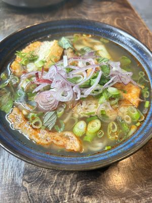 Noodle soupp  at Mom's - Vegan Cooking in Berlin