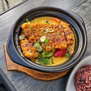 Com Vit Chien (vegan duck with curry coconut sauce) at Mom's - Vegan Cooking in Berlin