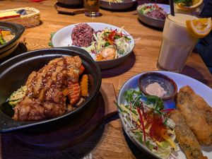 55c and 13, with a mango shake at Mom's - Vegan Cooking in Berlin