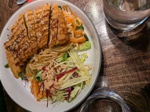 Seitan duck with udon noodles at Mom's - Vegan Cooking in Berlin