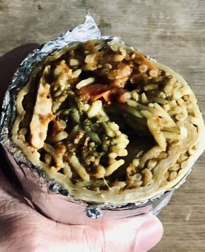 Hungry planet burrito at Curry Up Now - Valencia St in San Francisco