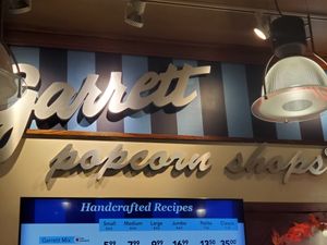 Logo sign at Garrett Popcorn Shops in Las Vegas