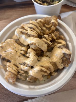 KFV with gravy  at Fungi Foods in Walnut Creek