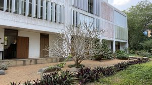 Front entrance   at Goyo - கோயோ in Auroville