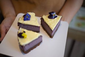 Vegan "Ube" Cheesecake at ColleXtives Cafe Macau in Macau