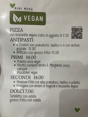 Vegan options   at Trattoria Pizzeria dal Bergomi in Varedo