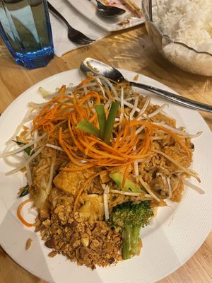 Pad Thai fried rice with tofu  at Thai Idea Vegetarian in San Francisco