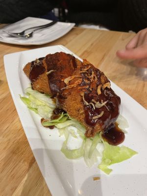 Crab cakes at Thai Idea Vegetarian in San Francisco