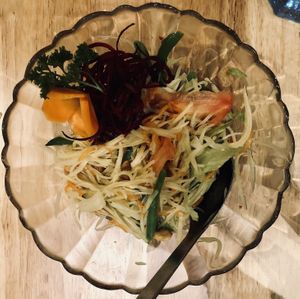 Som tum salad  at Thai Idea Vegetarian in San Francisco